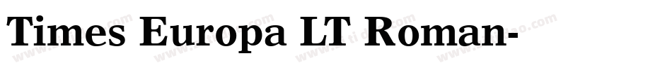 Times Europa LT Roman字体转换
